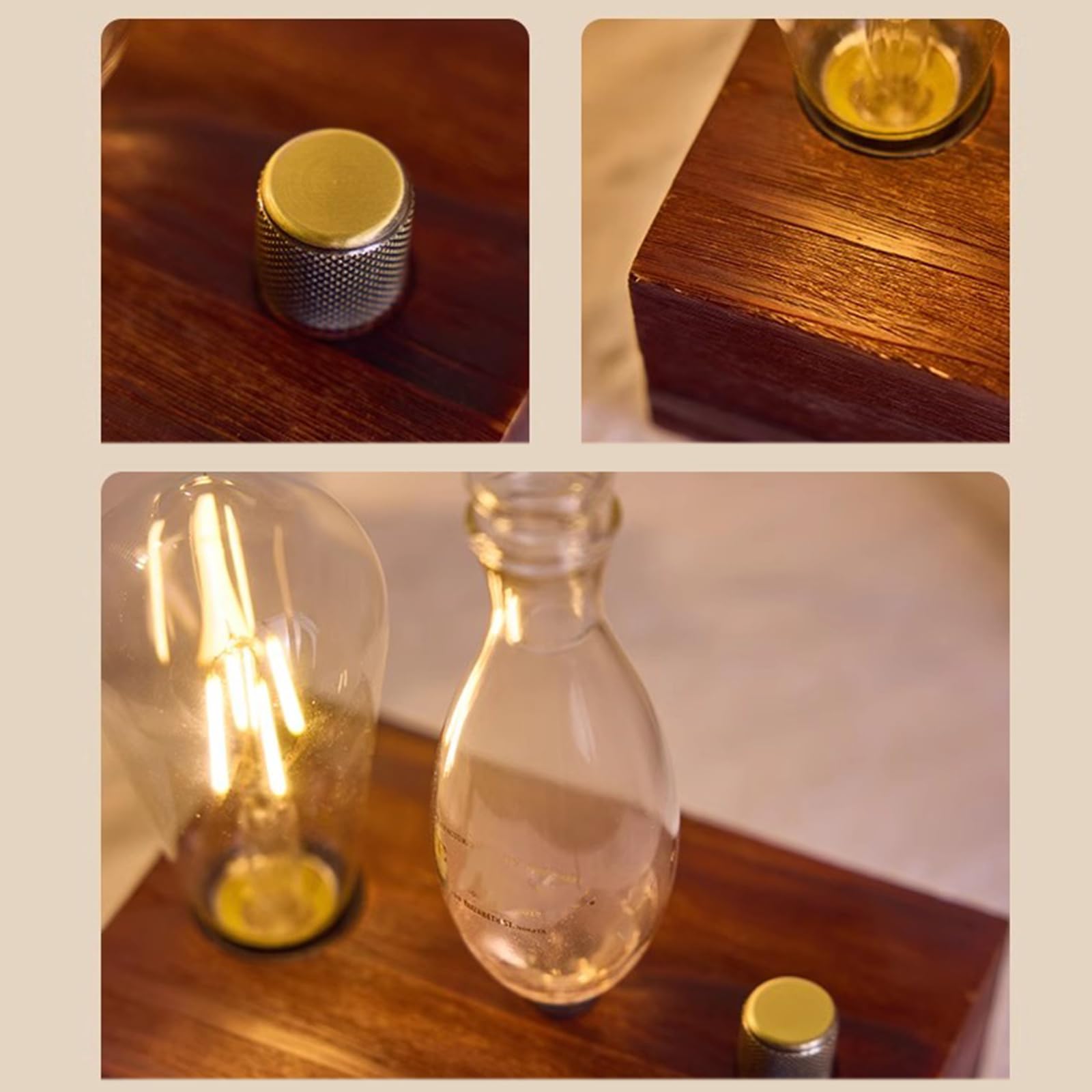 Difusor Nebulizador De Aceites Esenciales, Difusor De Fragancias Sin Agua, con Base De Madera Y Luz, Sin Calor, para Aromaterapia, Hogar, Habitaciones Grandes Y Hoteles