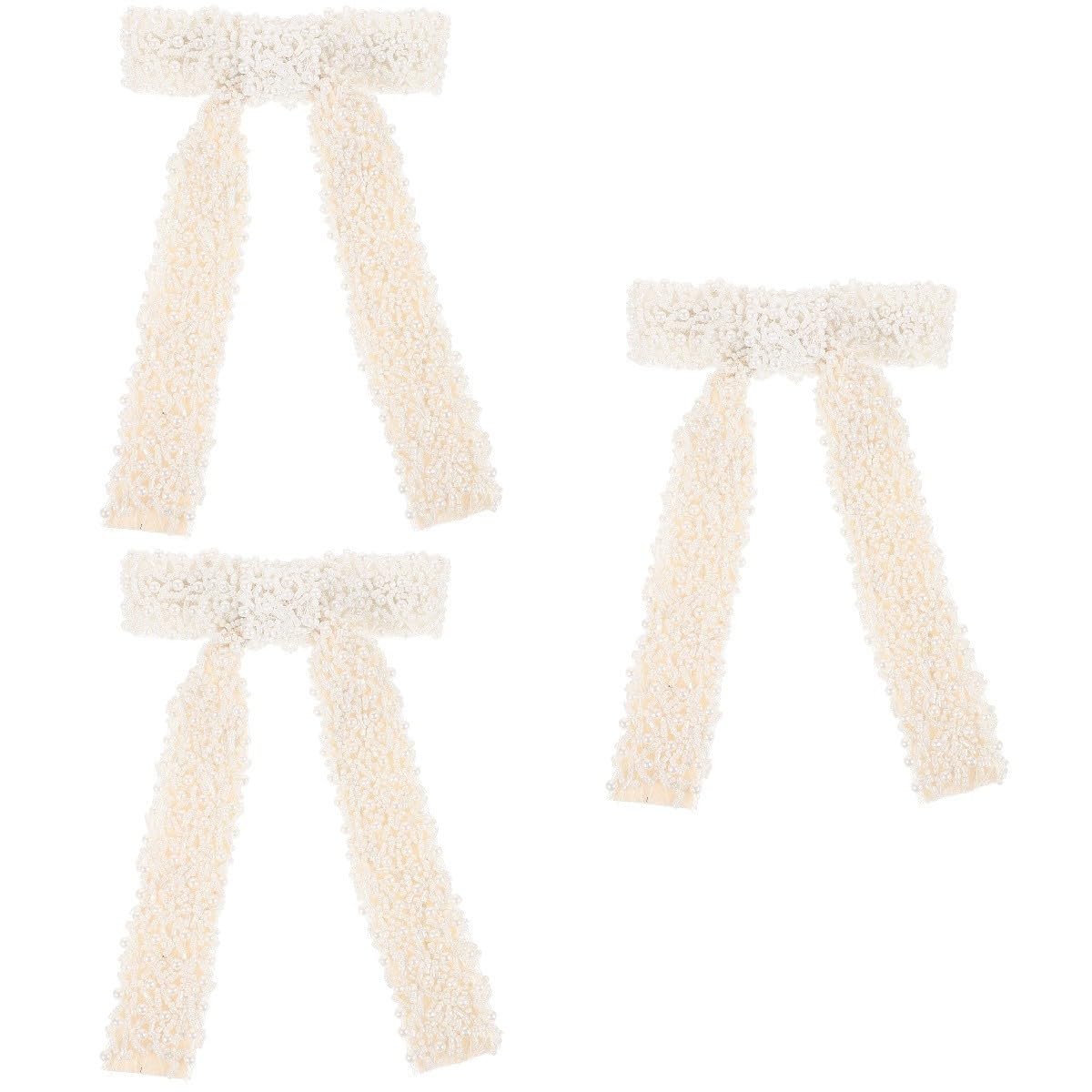 Beavorty 3 Pz Fermaglio per con perline barrette hair clip hair charms hair pin fermaglio per chignon mollette per spessi grandi clip per fiocco Fiocchi per perla