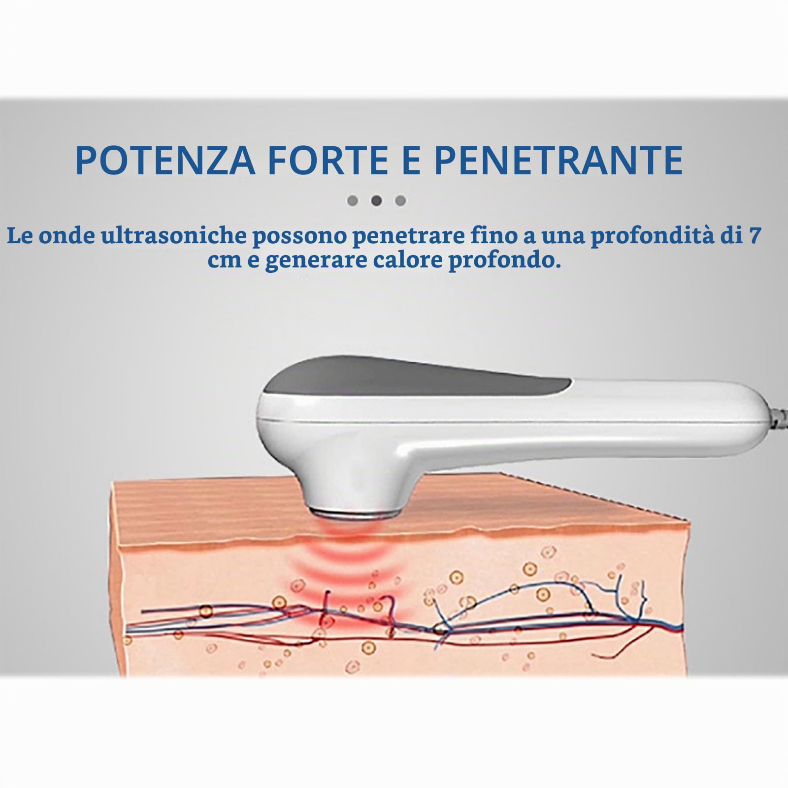 Macchina per Fisioterapia Ad Ultrasuoni, Macchina per Fisioterapia Professionale MT con 1impugnatura,3 Livelli Intensità Regolabili E Temporizzazione 10-30min,Penetra in profondità nella Pelle