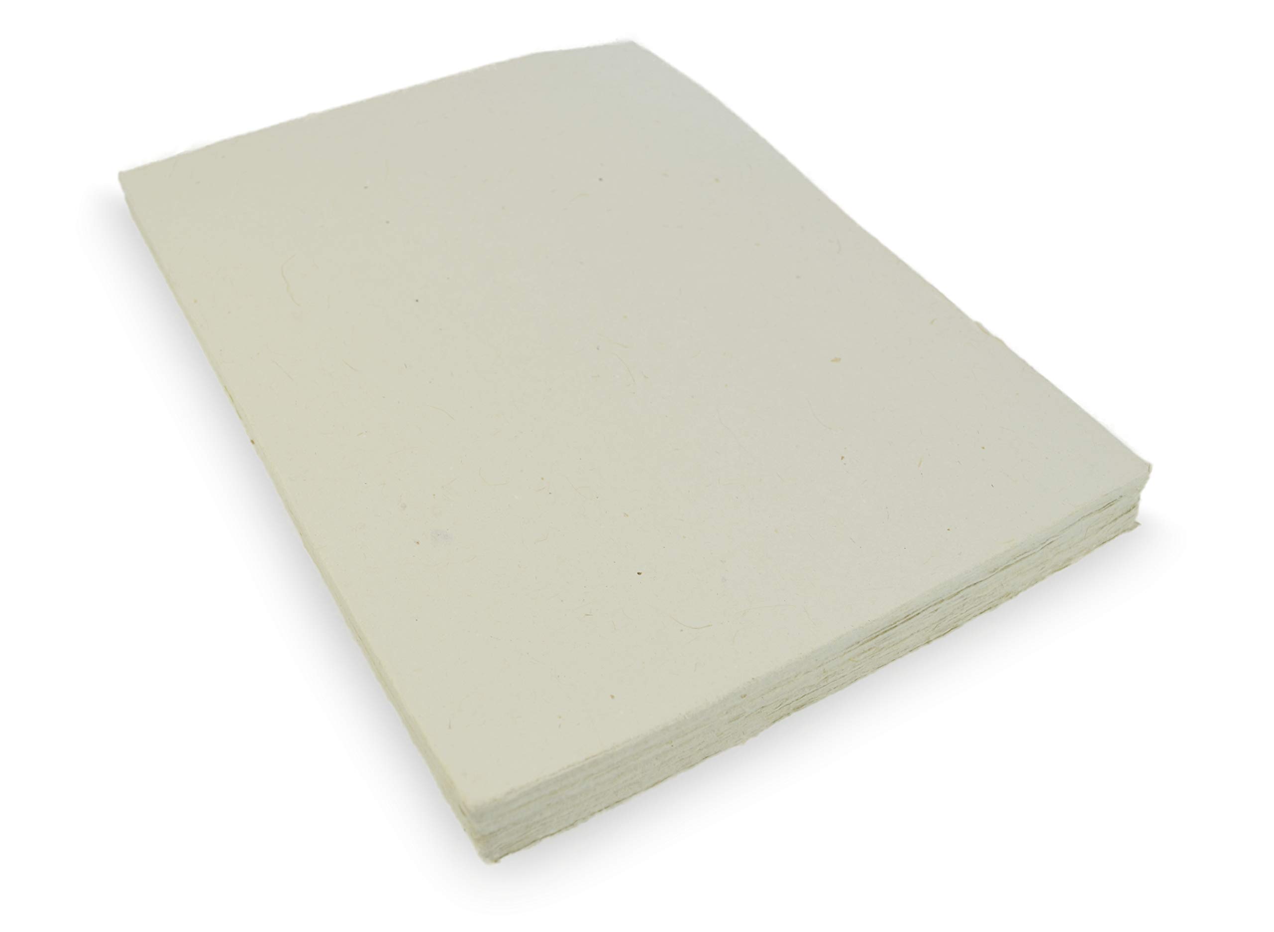 Handmade Lokta Card Stock Paper with Deckle Edge. Tree-free lokta paper for vintage craft, printing, and invitations. 8.5 x 11 inches (50 Sheets,