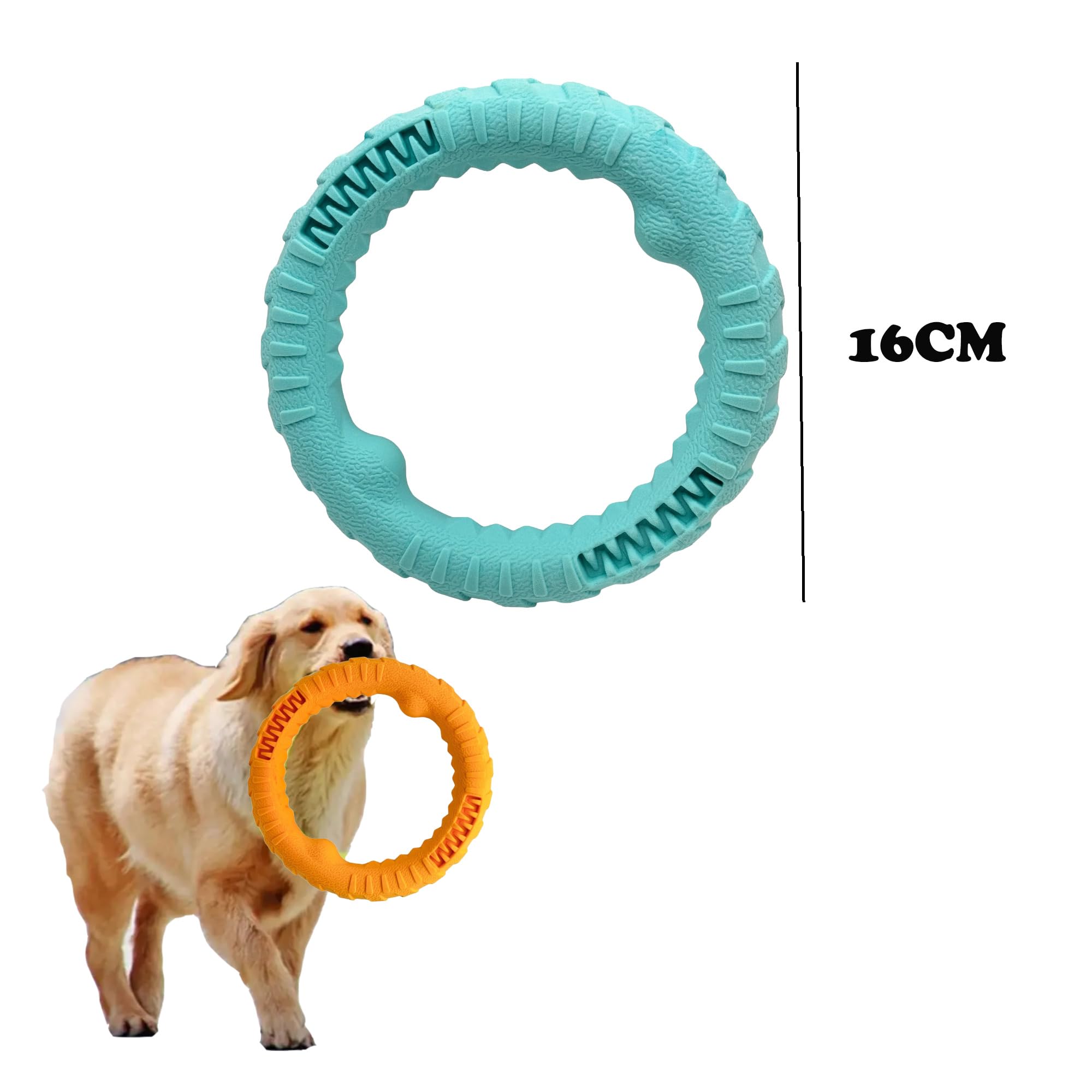 Pet Guru® Pet Dog Training Ring Anti-Bite Floating Toy Puppy Summer Pet Training Outdoor Durable Chew interactive Training Activity Toy (SEA BLUE - Image 2