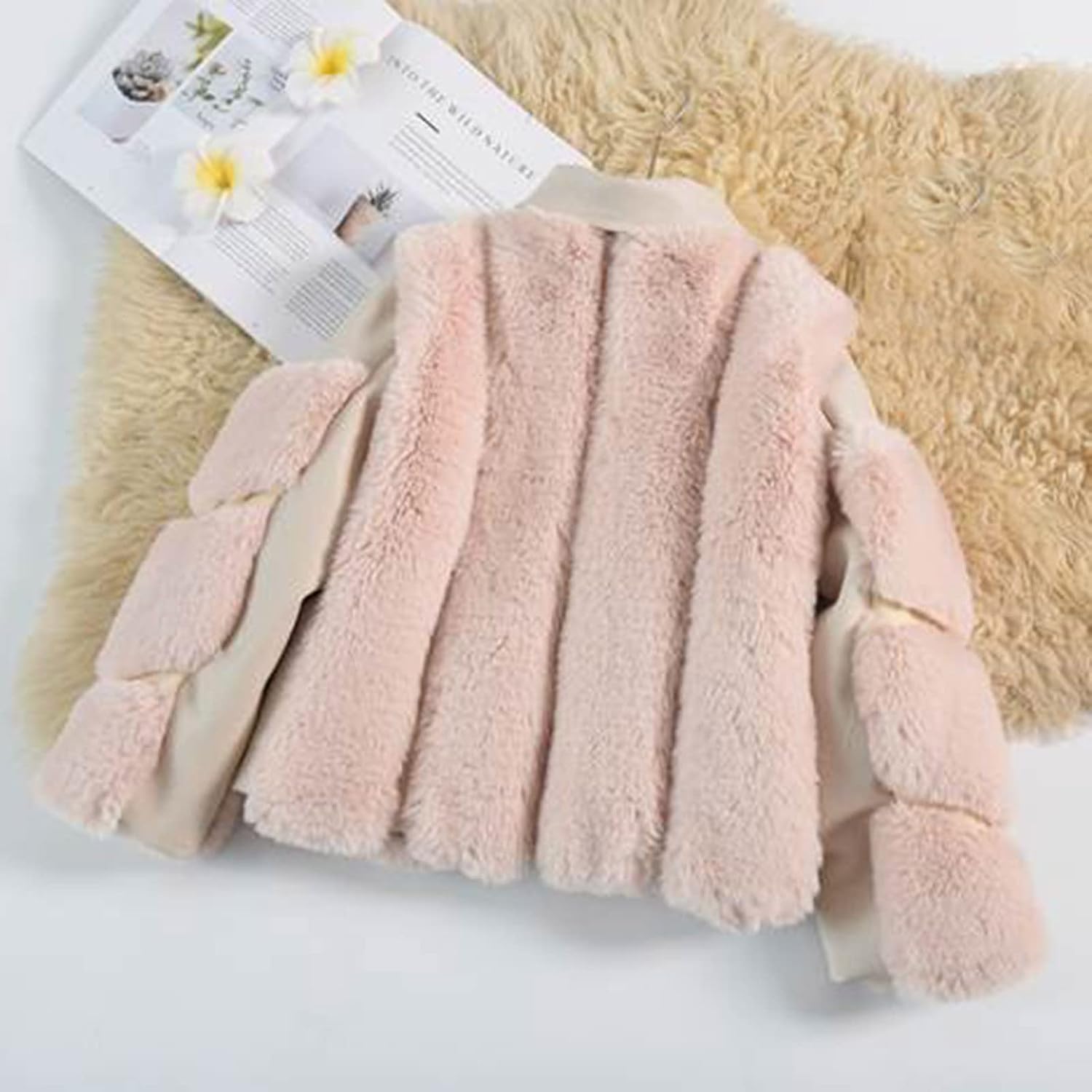 Toddler Girls Jacket Long Sleeve Fall Winter Kids Fleece Zipper Up Solid Jackets Warm Woolen Girls Coat (B, 2-3 Years)