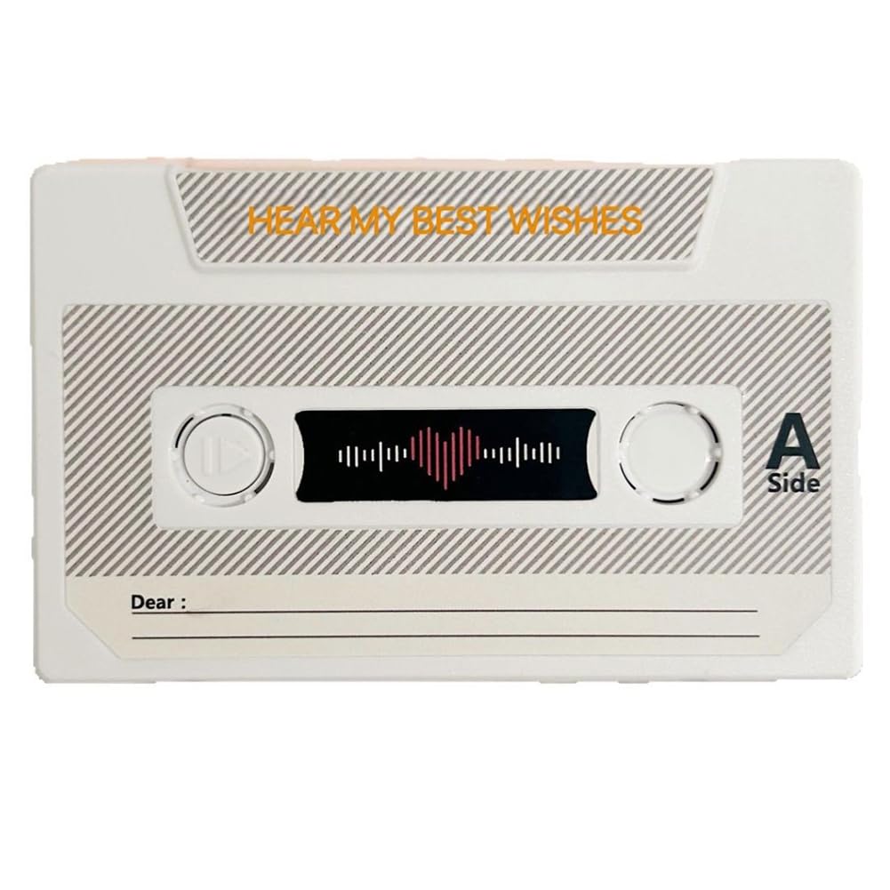 Plmvhpb Tape Greeting Card Recording Voice Card Recordable 300 Seconds Anniversary Birthday Ins Recordable Post Card C