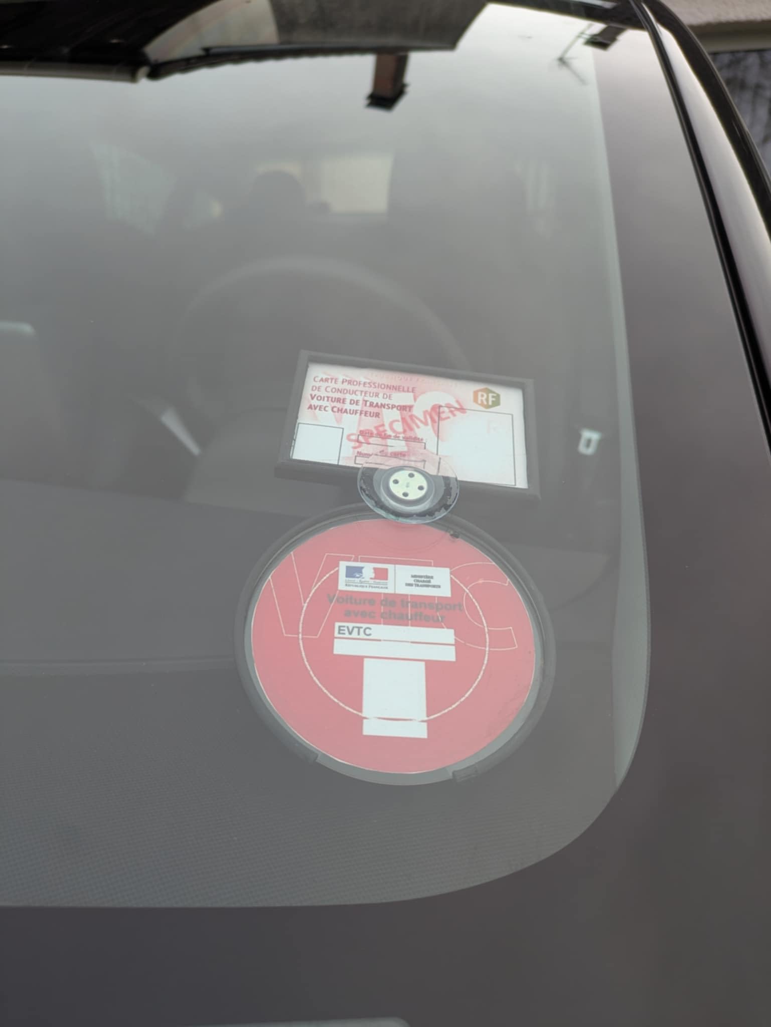 Support Macaron VTC Avant/Arrière à Ventouse - Fixation Solide Sans Perçage