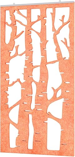 Escape - Panel suspendido a prueba de sonido, diseño de árbol de abedul, arte de pared acústico para colgar, material reciclado ecológico, 4 x 2,