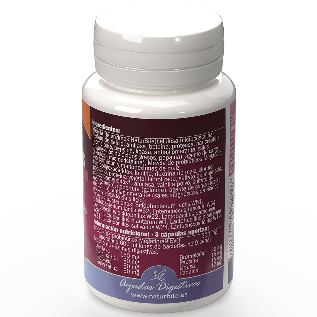 Enzymes digestives et probiotiques 60 capsules