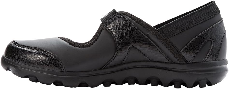 Propét Women's Onalee Mary Jane Flat, Black Smooth, 11 XX-Wide