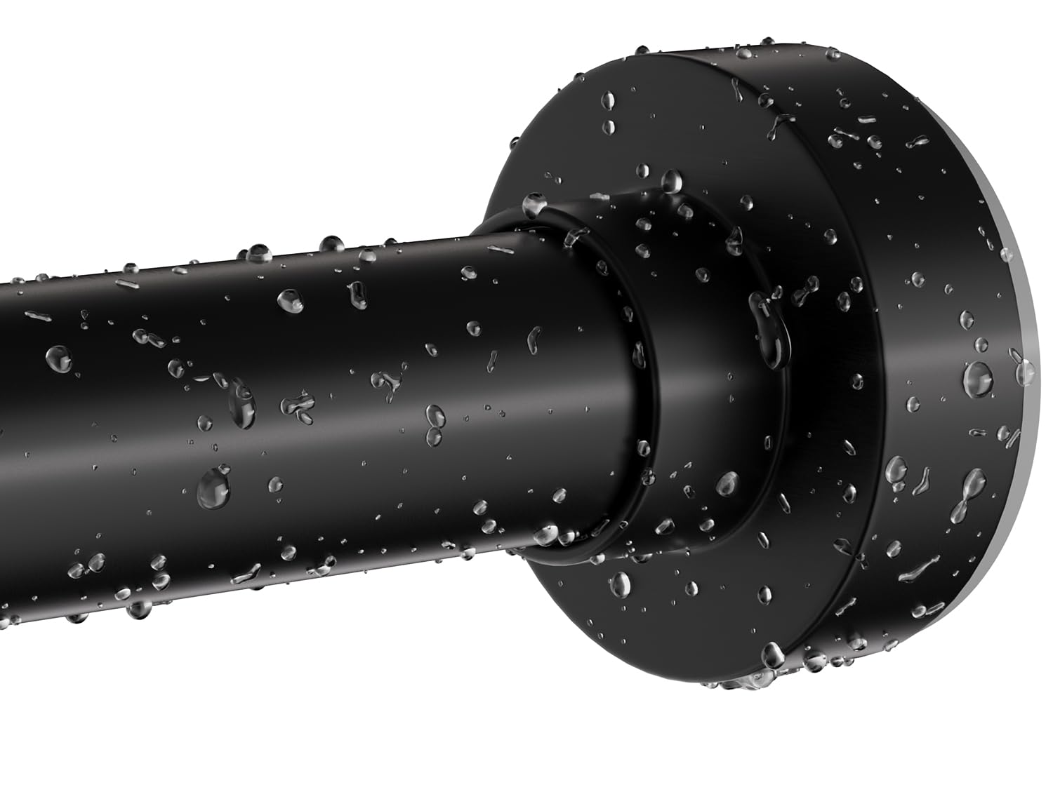 Emlaoe Black Shower Curtain Rod 34-66 Inches(2.8-5.5ft) Never Rust Adjustable Shower Rod Spring Tension Non Slip No Drilling Shower Rods for Bathroom