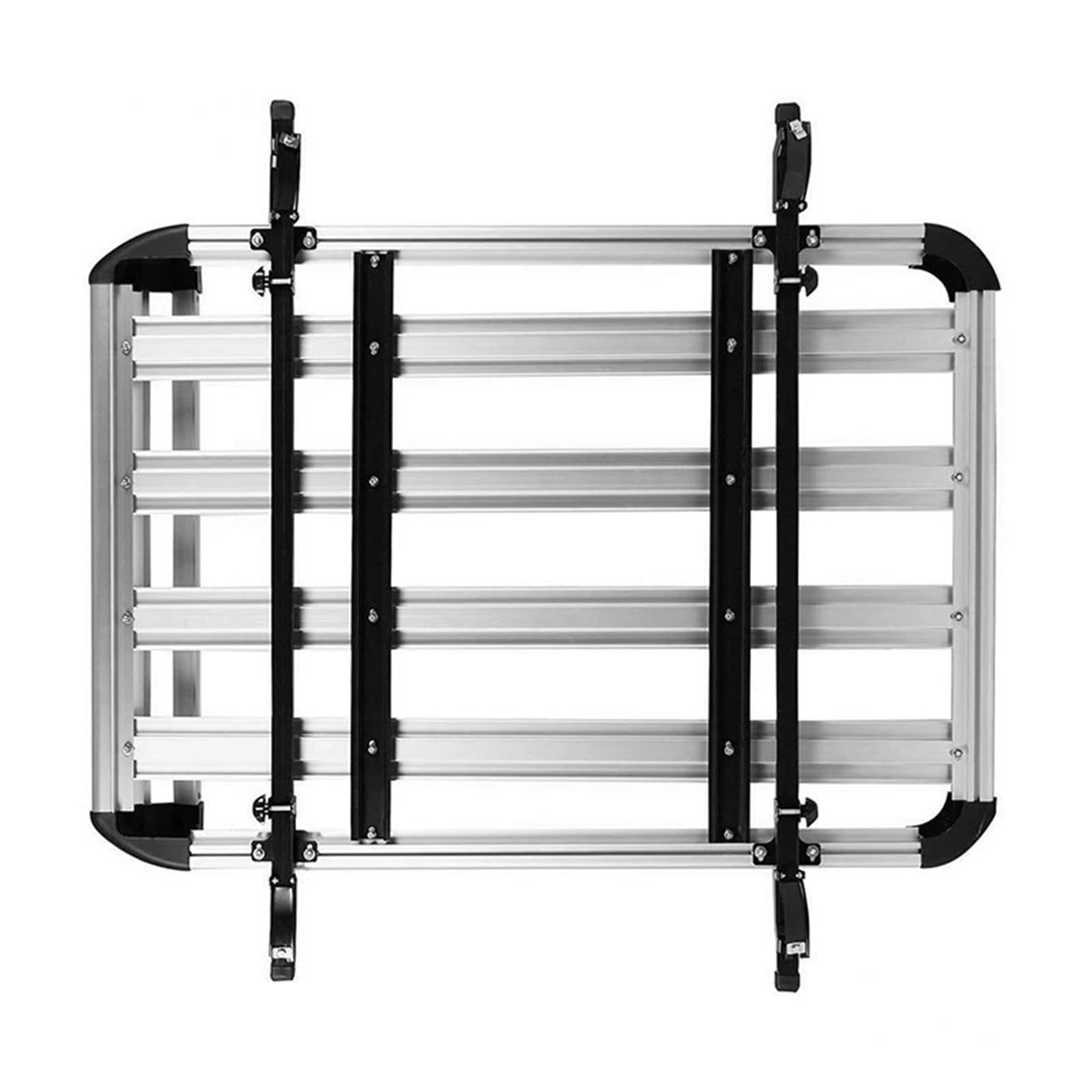 Bagażnik dachowy Dwupoziomowy bagażnik dachowy pasujący do dachu SUV-a, aluminiowy(Silver 160x100cm)