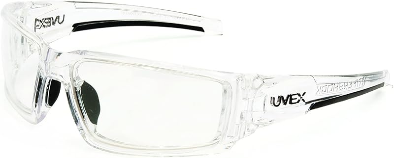 by Honeywell Hypershock Safety Glasses, Clear Frame with Clear Lens & HydroShield Anti-Fog Coating (S2970HS)