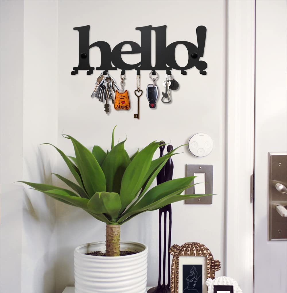 Porte-clés Mural Design SirHoldeer - Métal 2mm | Style "Home Sweet Home" | Pour Entrée Ou Bureau