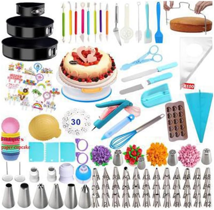 375 Piece Cake Baking Tool Set Turntable Combined Tray And Flower Mouth