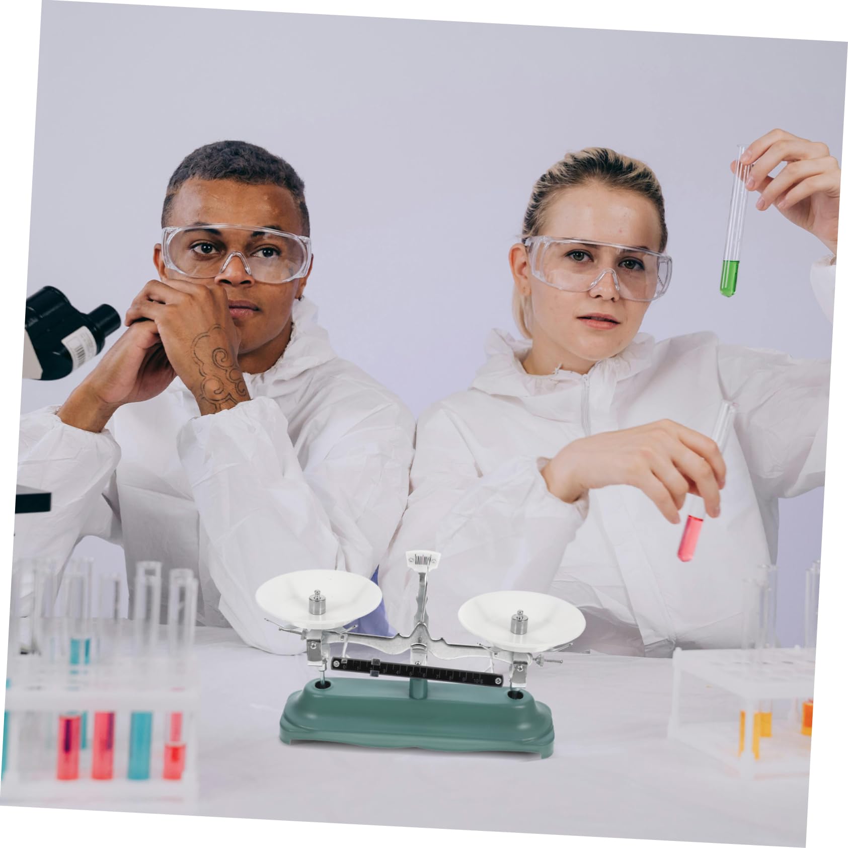 Alipis 2 Sätze Laborwaage mit Gewichten Präzisions Balkenwaage für Experimente Schule Kapazität Wissenschaftliches Lehrmittel zur Veranschaulichung von Gleichgewichtsprinzipien für