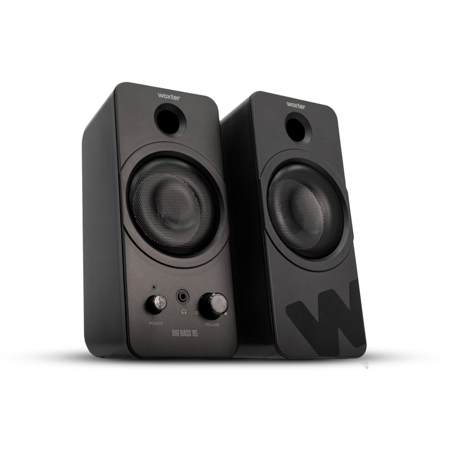 Woxter Big Bass 95 RGB - Altavoces Multimedia Estéreo, 20W, Potentes, conexión 3,5mm, Botones y Conexiones AUX y Cascos en Parte Frontal, PC/Smartphones y videoconsolas