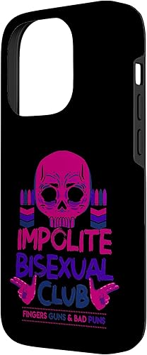 Miniatura 2 de Funda de regalo con la bandera del orgullo LGBTQ para iPhone 14 Pro Impolite Bisexual Club