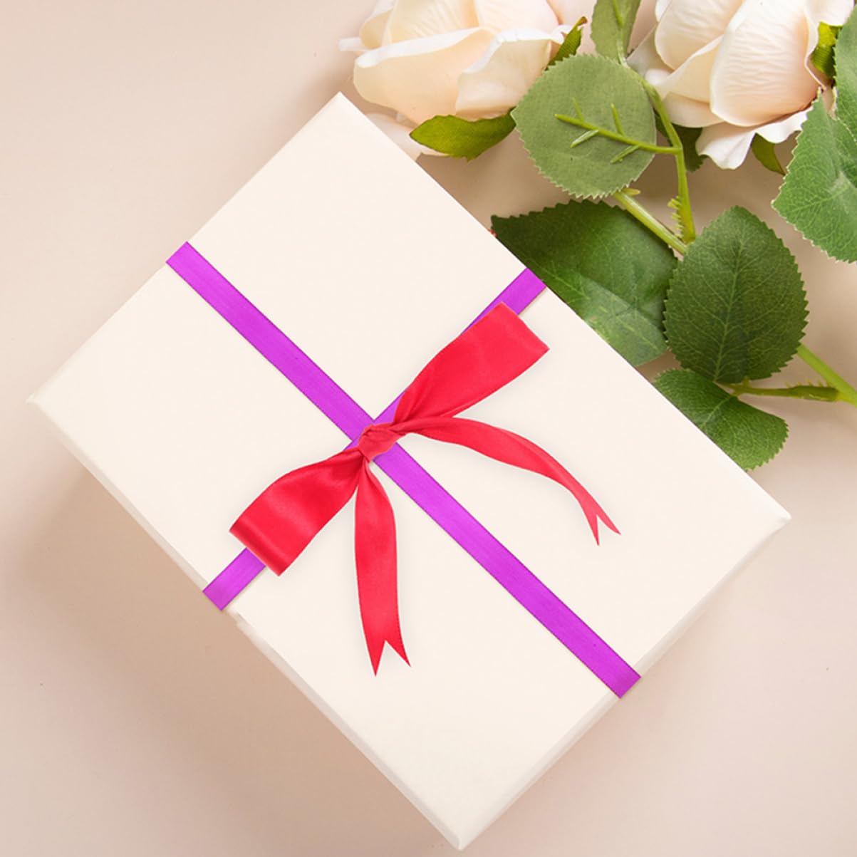 12rollen Farbige Geschenkbänder aus Polyester für Bastelarbeiten Geschenksbänder zum Verpacken von Blumen und Geschenken Dekorative Verpackungsbänder für Familie Zufällige Farbe