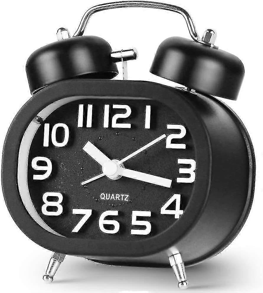 Réveil fort avec chambre à coucher vintage Yaju noir pour grands dormeurs