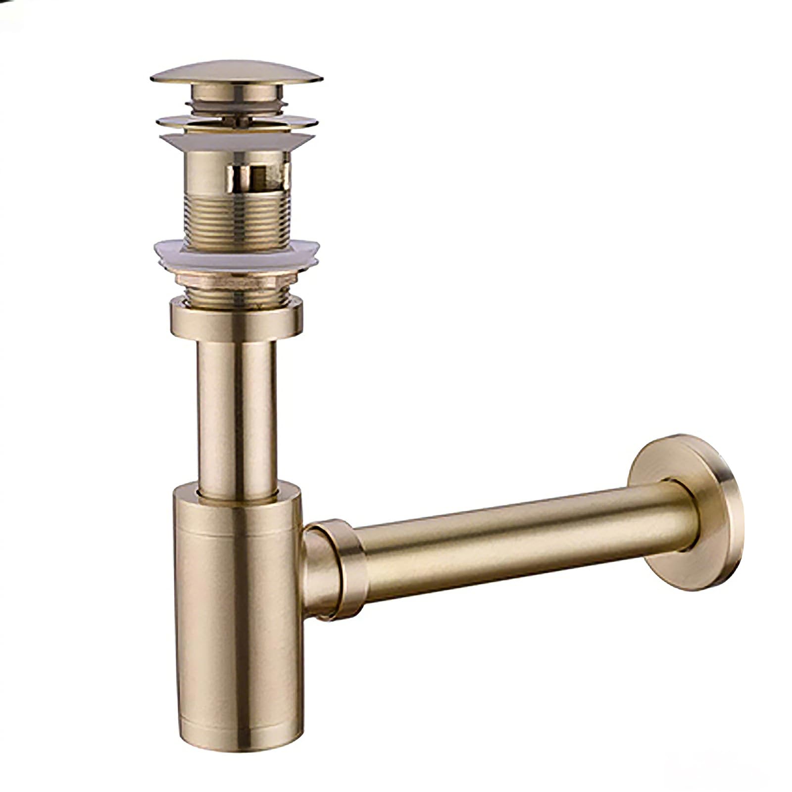 Siphon Waschbecken mit Pop-Up-Ablaufventil,Überlauf,Waschbecken Ablaufgarnitur,Höhenverstellbar Siphon Spüle für Waschbecken Waschtisch