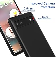 Vista 2 de Foluu Funda de silicona para Google Pixel 6A, Pixel 6A, funda protectora de goma de gel líquido con forro de microfibra suave, carcasa rígida