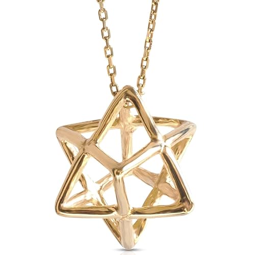 3D Merkaba Necklace - 14K Gold Plated 