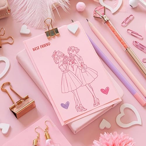 Miniatura 5 de INFUNLY Sellos y Troqueles de Mejores Amigas para Hacer Tarjetas Sentimiento Sellos Transparentes DIY Troqueles de Metal Hermosas Amigas Sello de