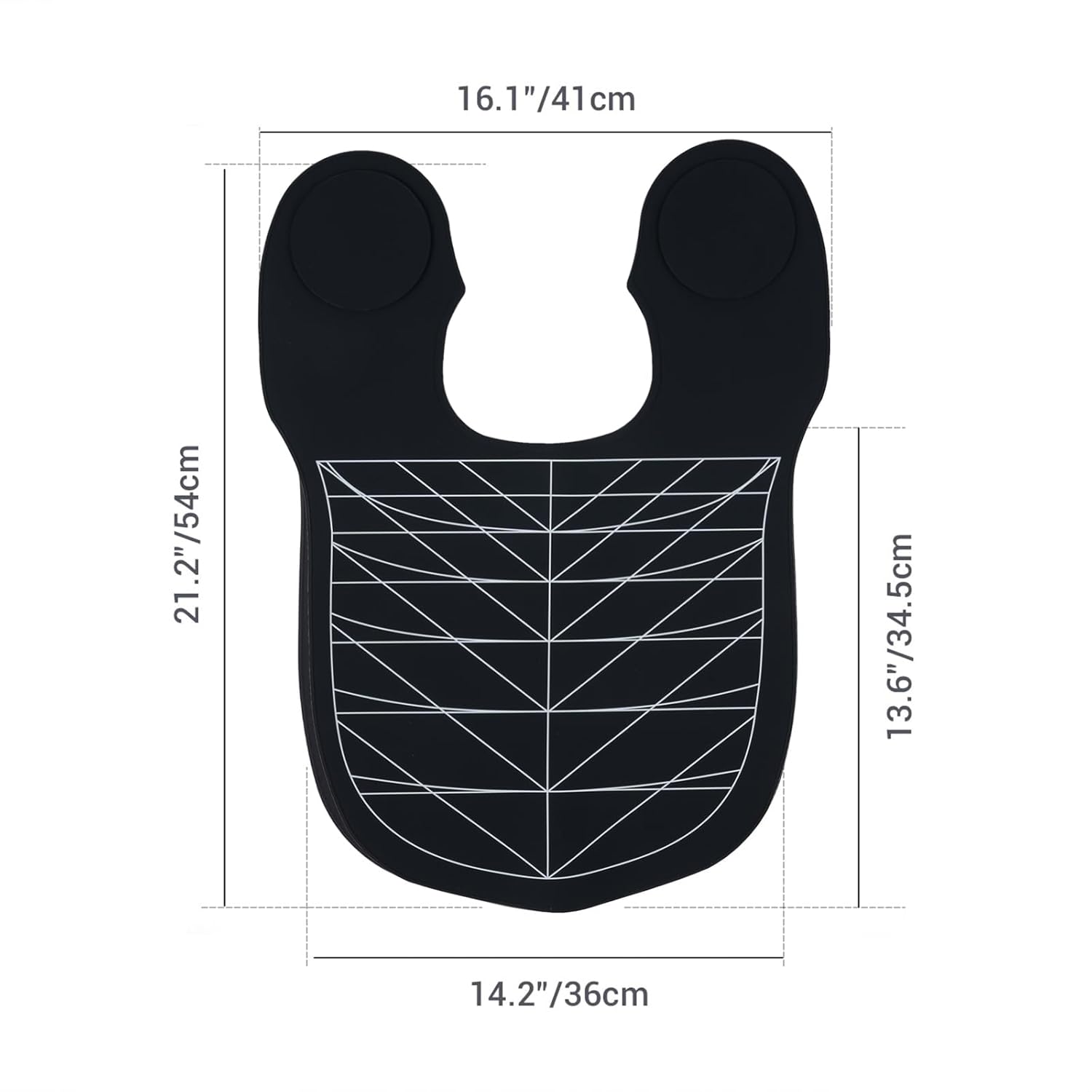 Long Silicone Hairdressing Cape, Soft Material, Easy to Wear and Clean, Neck Protector for Hair Styling, Black, Gray, Suitable for Hair Cutting, Dyeing, Perming (Black)