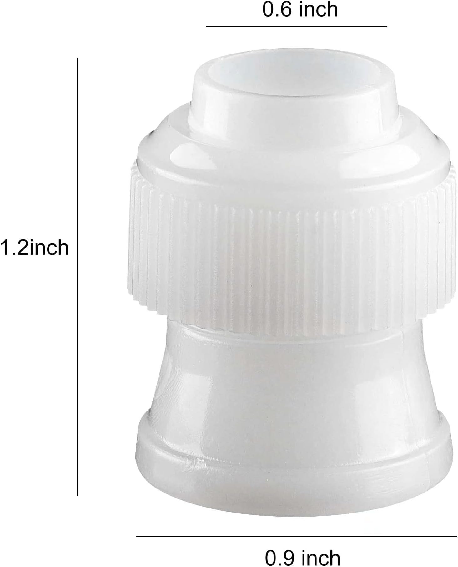 48-Piece Standard Couplers Set for Piping Bags – Plastic Cake Decorating Couplers with Icing Tip Adapter – Fits Most Piping Tips for Easy Switching – Leak-Proof Design for Frosting. White Color
