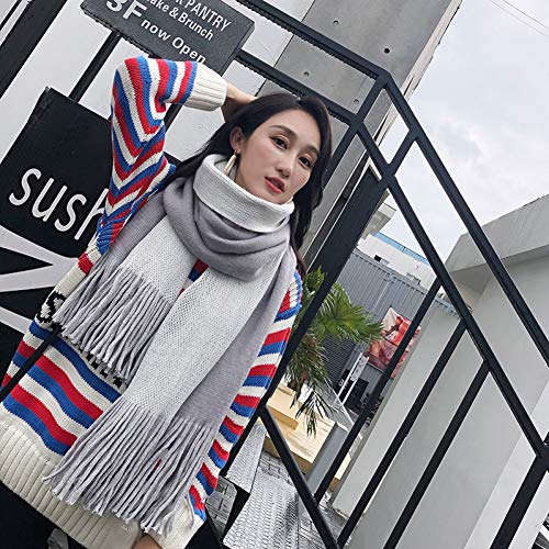 Écharpe verte patchwork contre le froid hivernal restez au chaud avec ce tricot épais