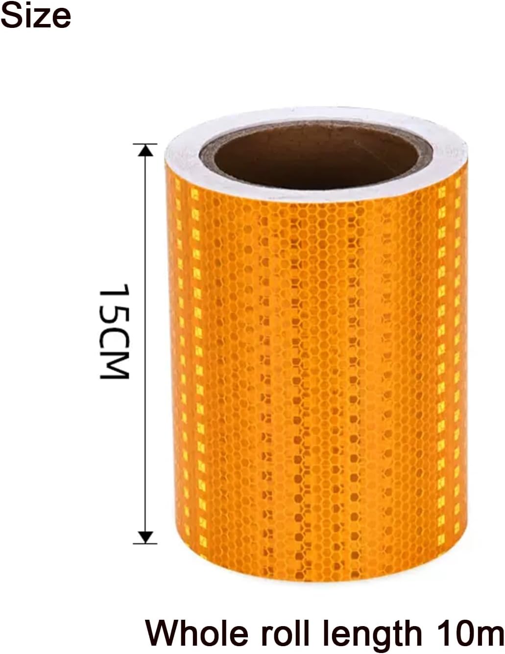 Reflective Tape, Yellow Reflective Tape, Self-Adhesive Reflector Warning Tape, High Visibility Night Security Marking Sticker for Vehicles Trucks Outdoor(15 cm x 10 m)