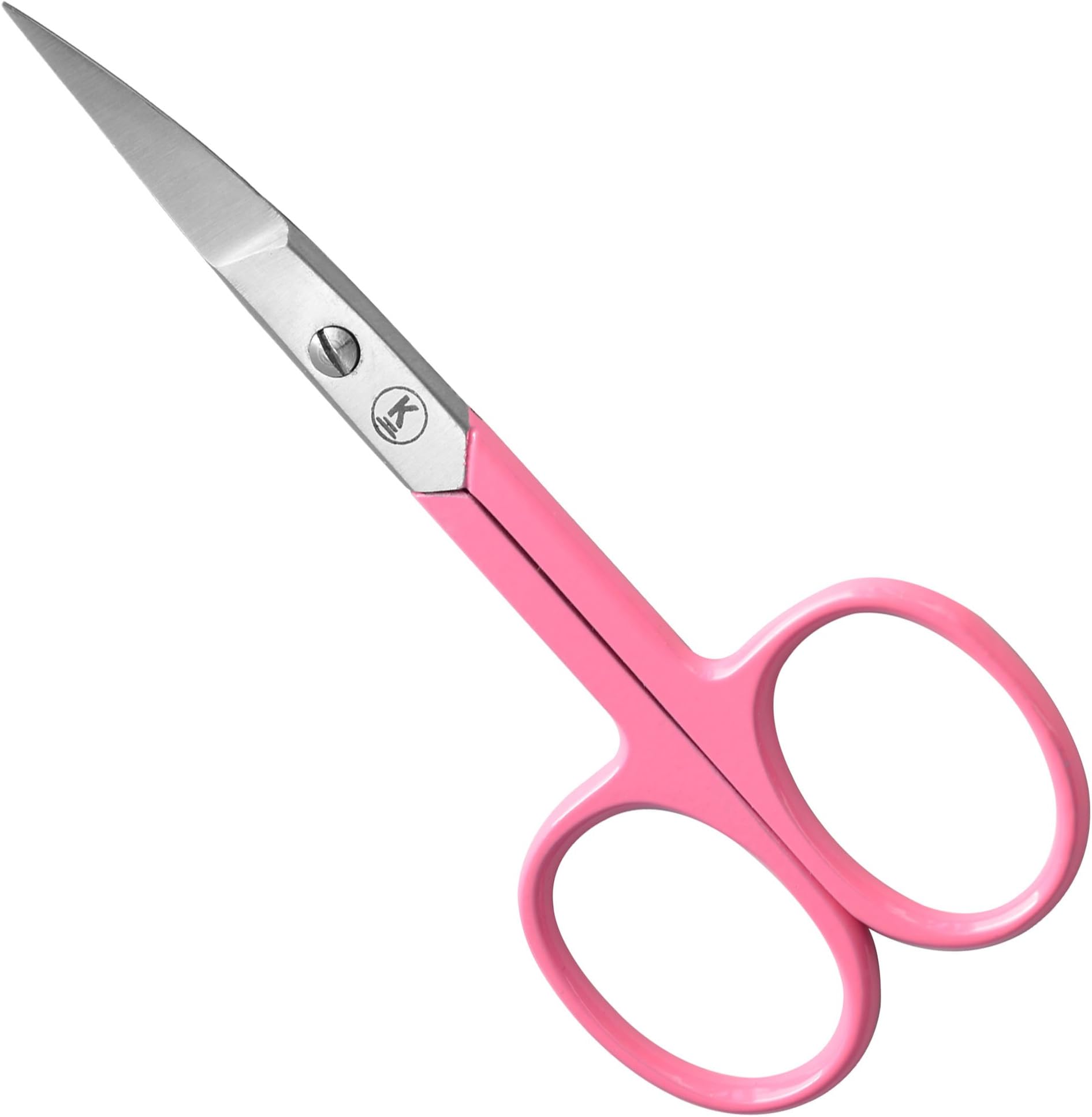 K-Pro - Nail Scissors for Fingernails - Professional for Men and Women - Curved (Pink)