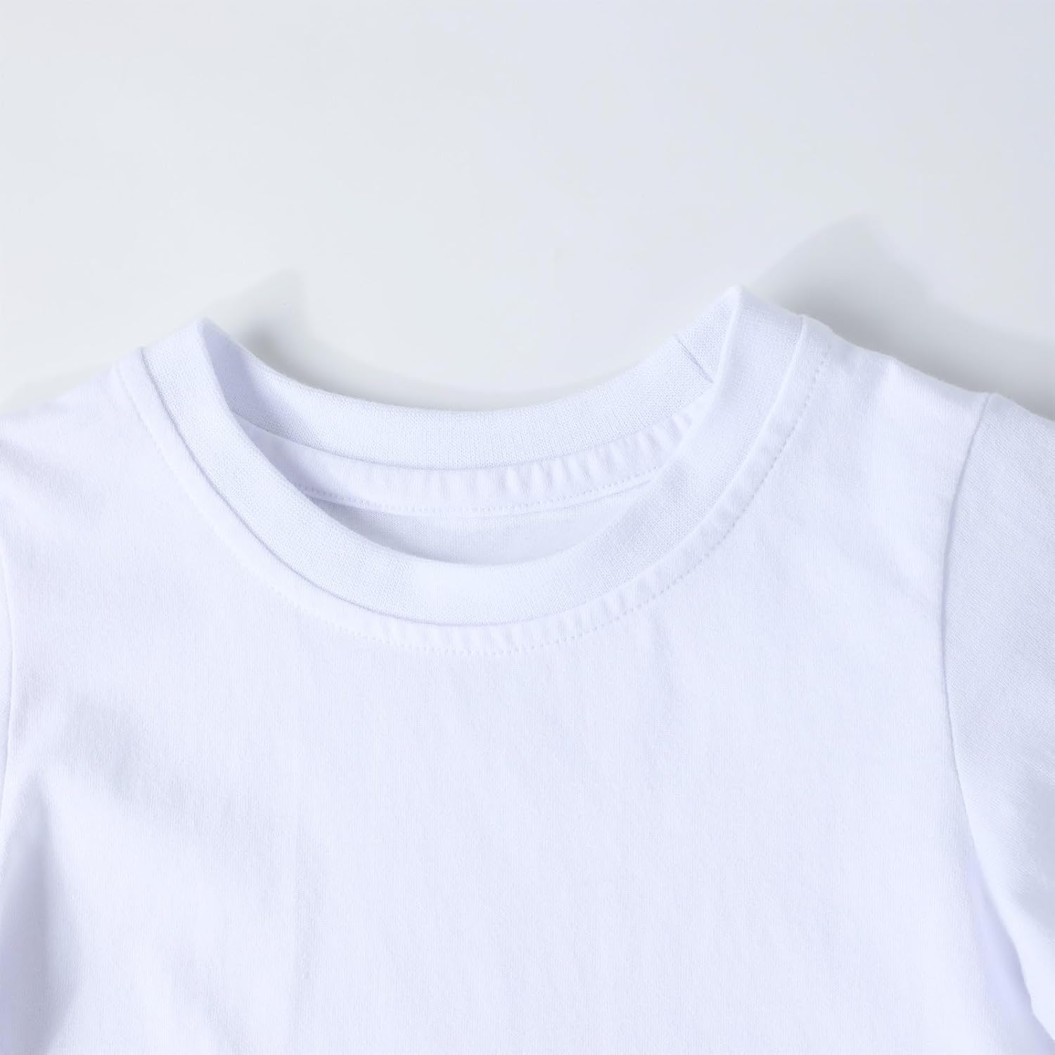 HILEELANG Toddler Girls Jumper Dress Set, Cotton Tee and Suspender Dress 2 Piece Outfit, Striped Gingham Denim Styles, 2T–8T - Image 4