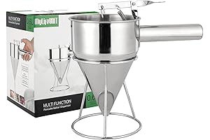 MyLifeUNIT Dough Dropper Batter Dispenser with Funnel Stand