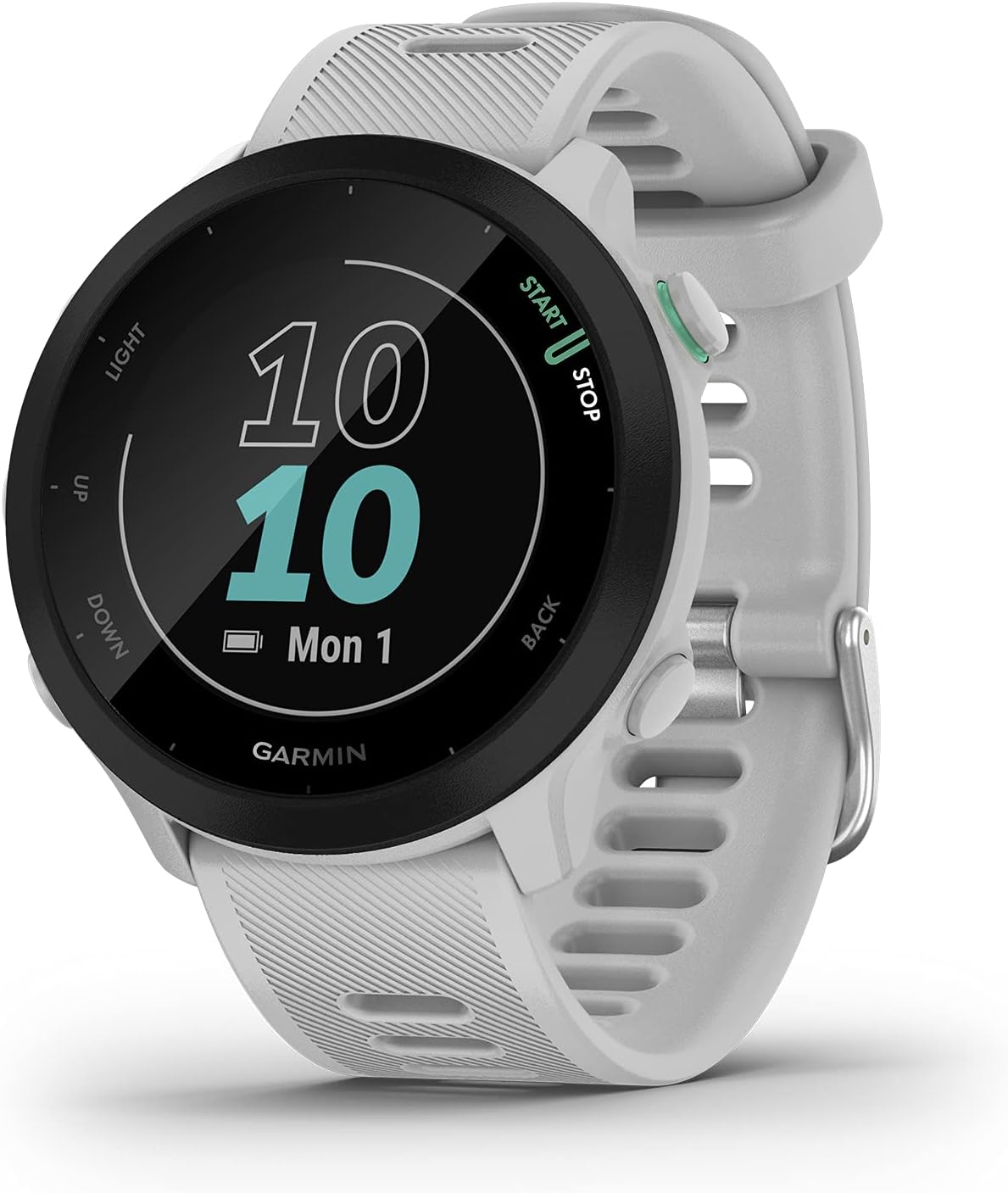 Garmin [Renewed Forerunner 55 GPS 42mm Running Smartwatch, Easy to use, Lightweight, Training Guidance, Safety & Tracking Features, White (Renewed)