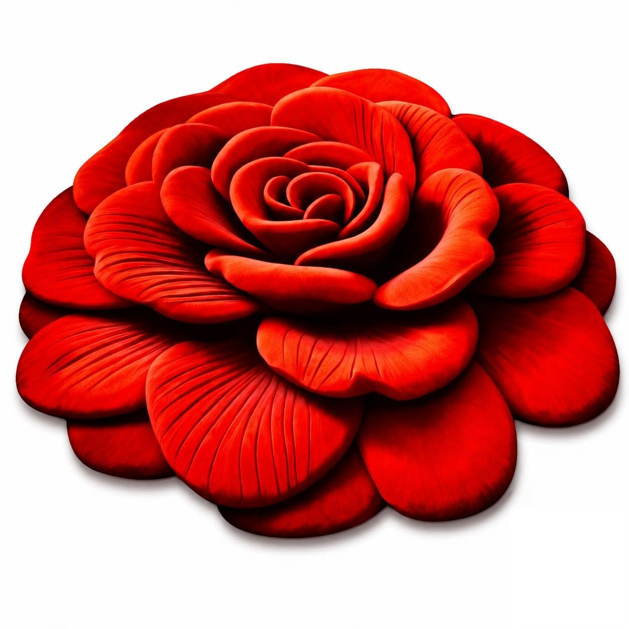 Decorative Floor Mat | Anti-Slip, Water Absorbent & Machine Washable | Premium Soft Microfiber Decorative Rug for Home, Living Room & Bedroom | 25x25 Inch, (Red, Rose Flower)-picture-48