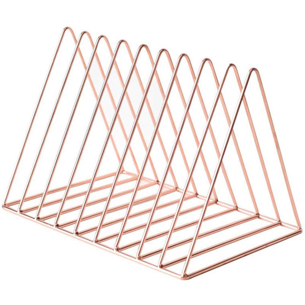 qiuqiu Triangular Storage Holder, Galvanized Book Shelf, Desk, Storage Box, Desk, Book Shelf, Desk, Home Book Shelf