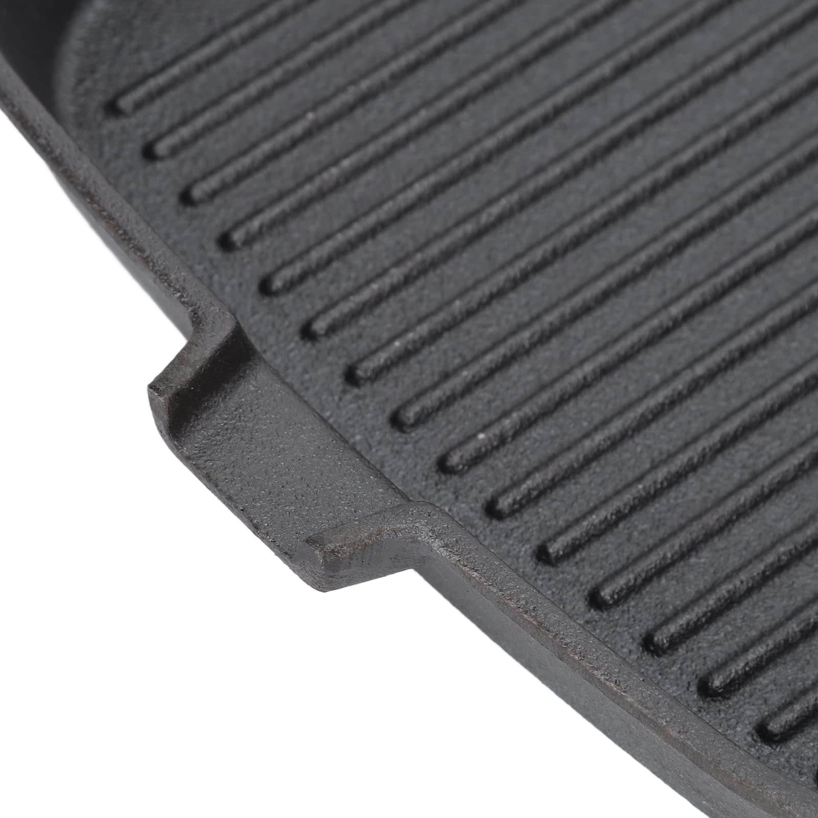 Nieprzywierająca patelnia grillowa z wylewkami, żeliwna kwadratowa patelnia grillowa, patelnia grillowa Konstrukcja nieprzywierająca Uchwyt odporny na ciepło Szybkie (22cm)