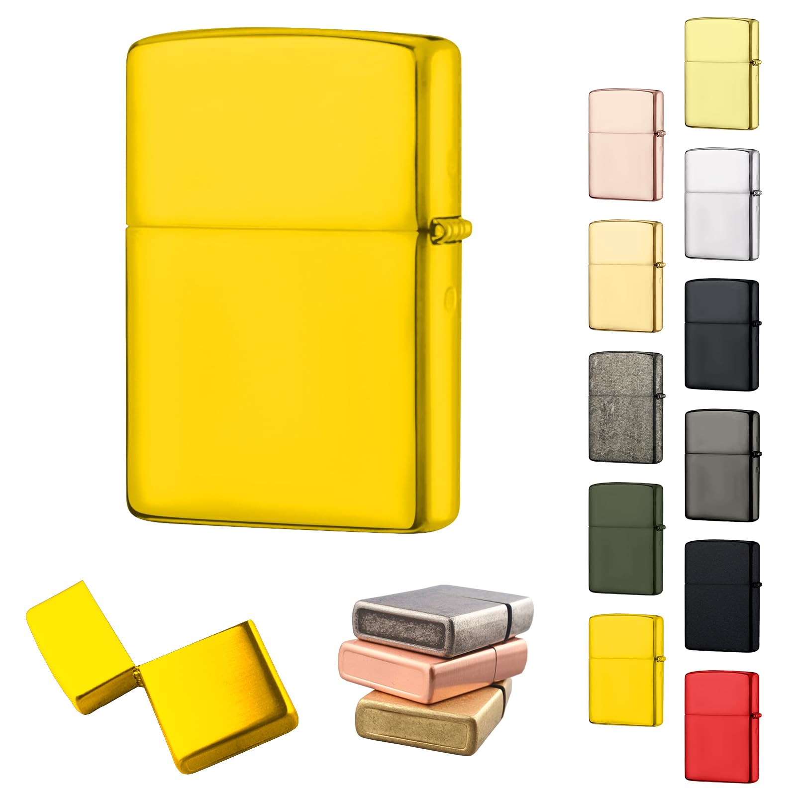 Lighter Case for Zippo Metal Lighter Cover without Insert – Durable and Robust Metal Lighter Shell Cover for Zippo#9