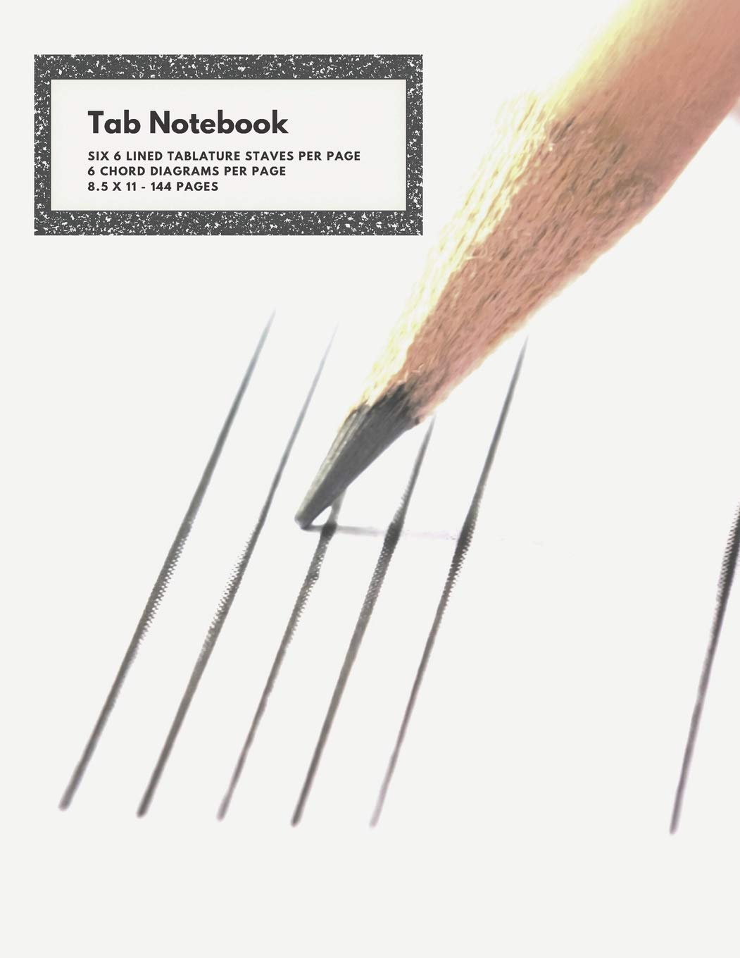 Guitar Tablature Notebook 144 pages: 6 Chord/Staff - 8.5 x 11 -Â Â Large Print, Blank, Wide Staff Manuscript Paper for Teachers, Students and Musicians