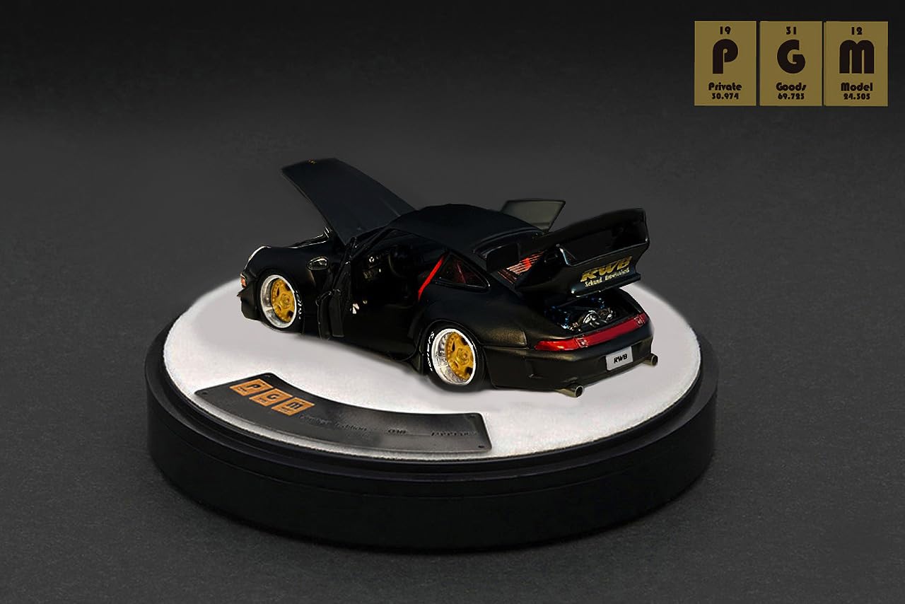 Amazon | PGM 1/64 RWB 993 Matte Black -Rotating display 完成品 PGM