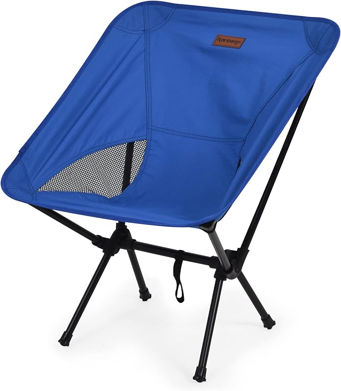 Rainberg Chaise de camping ultra légère, chaise pliante, chaise de camping pour adultes, chaise de jardin pliable pour pique-nique, barbecue (lot de 1, bleu)