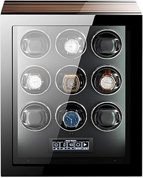 4/6/ 9 Watch Winder for Automatic Watches with LED Backlight LCD Display Touch Screen Display Remote Control for Men Women Gift 6+0