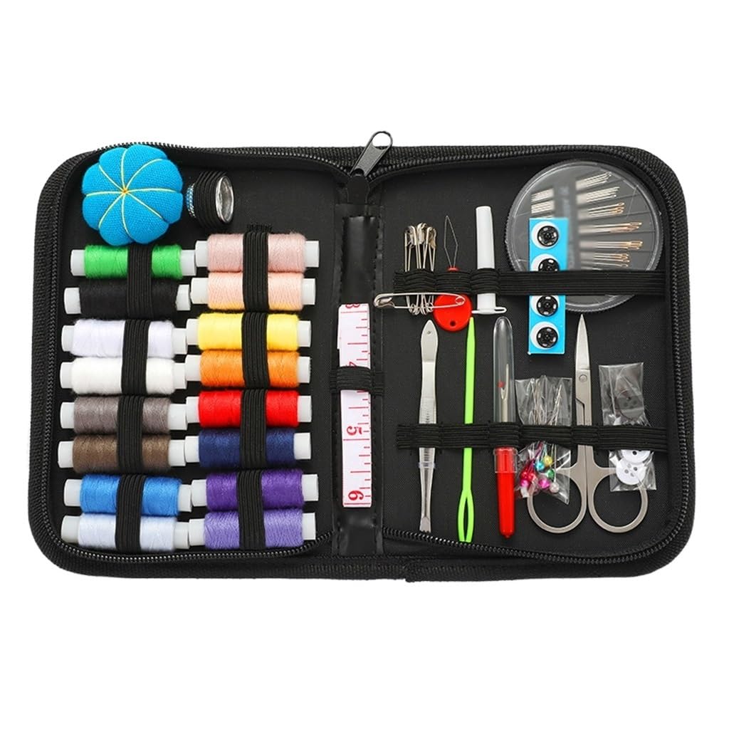 Juego de Caja de Costura Diaria para el hogar, combinación de Costura para el hogar, Kit de Costura de Herramientas para el hogar, Hilo de 16 Colores