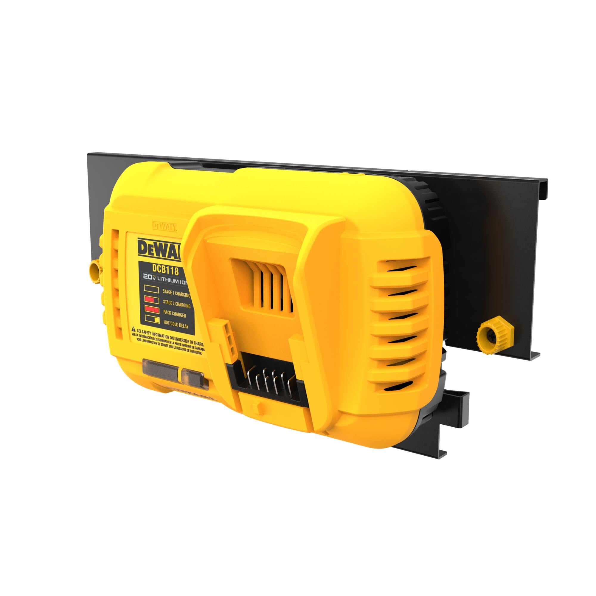 DEWALT Organizador de batería, para cargador de batería, montaje en riel, compatible con sistema de almacenamiento de taller DEWALT (DWST82821)