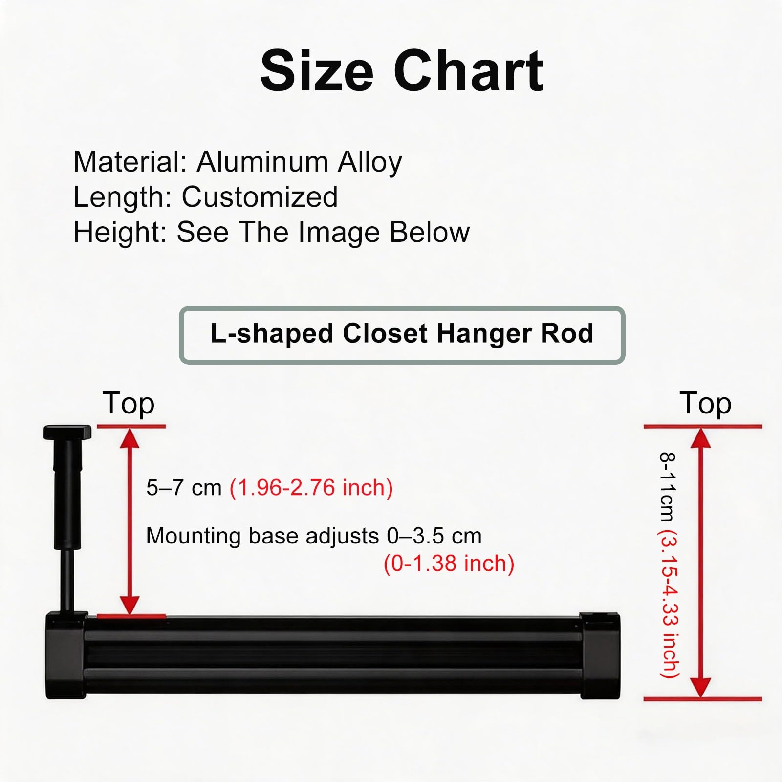 Drążek do szafy na ubrania, w kształcie litery L, z regulowanymi prętami, stop aluminium do szafy (złoty, 90 cm/35,4 cala)