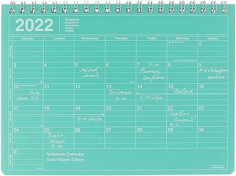 Amazon 手帳 22 スケジュール帳 1月始まり 月間ブロック S ノートブックカレンダー マークス カレンダー 文房具 オフィス用品