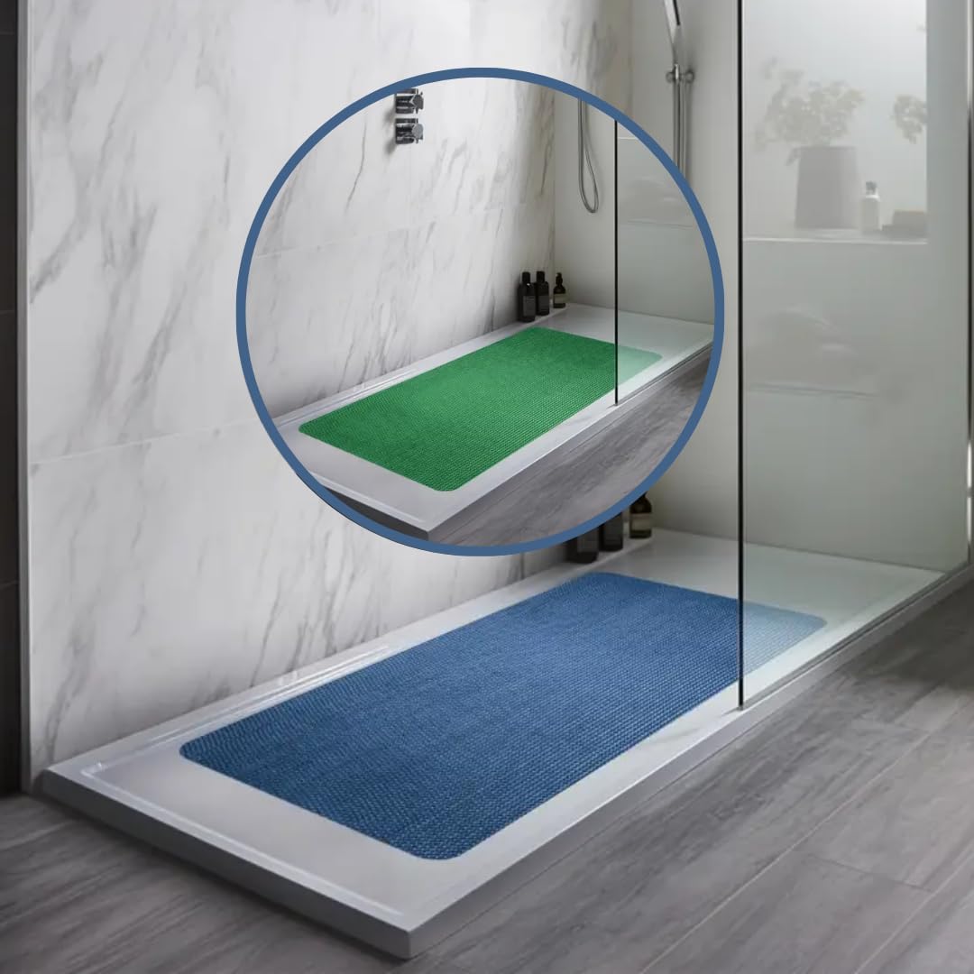 Nicoman Bath Mat - PVC - Blue - 60x40 cm