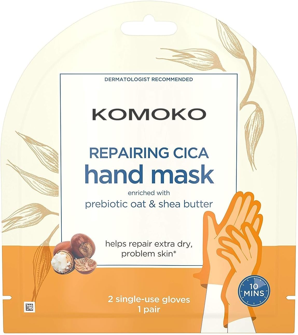 Komoko Spa Hand Mask uses Prebiotic Oat and Shea Butter Mask to Moisturize, Ultra-dry Skin, Disposable Hand Mask and Moisturize Rough Skin for Men and Women