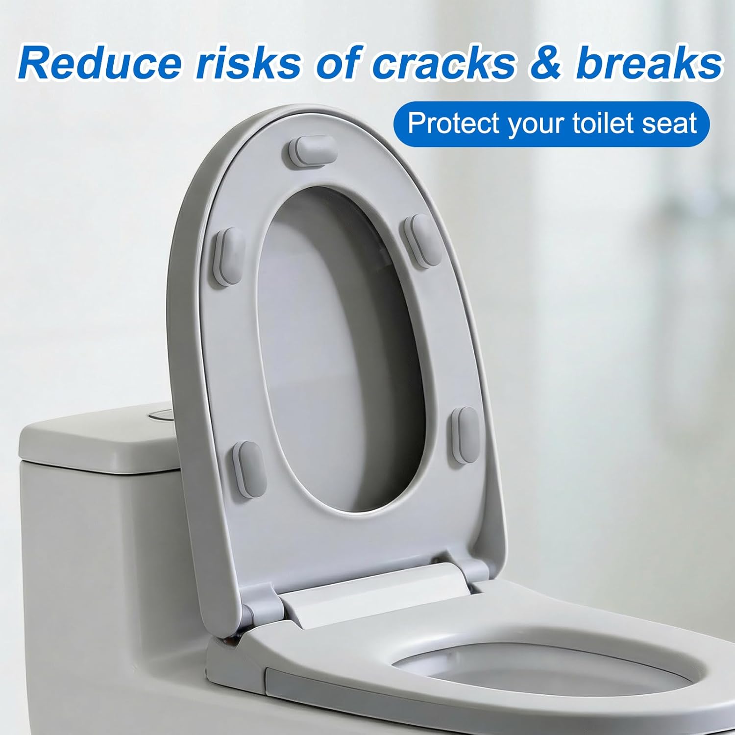 5 PCS Toilet Seat Bumpers for Bidet Attachment with Strong Adhesive, Universal Non-Slip Toilet Seat Spacers for Bidet and Toilet Lid, Universal Fit for Home and Commercial Bathrooms