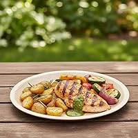 Vista 5 de Charity Leaf Platos redondos desechables de hoja de palma de 12 pulgadas (25 piezas) platos para servir como bambú, tablas desechables, vajilla