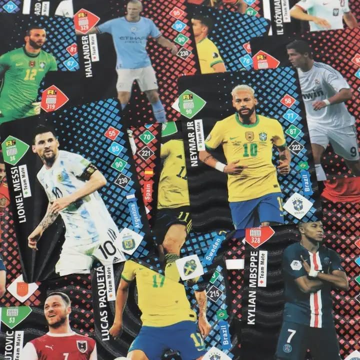 Bestie Toys Football Cards - 55 Non-Repeated Soccer Star Collection, Black Foil Trading Cards, Sports Souvenirs for Kids & Adults, Soccer Fans 4